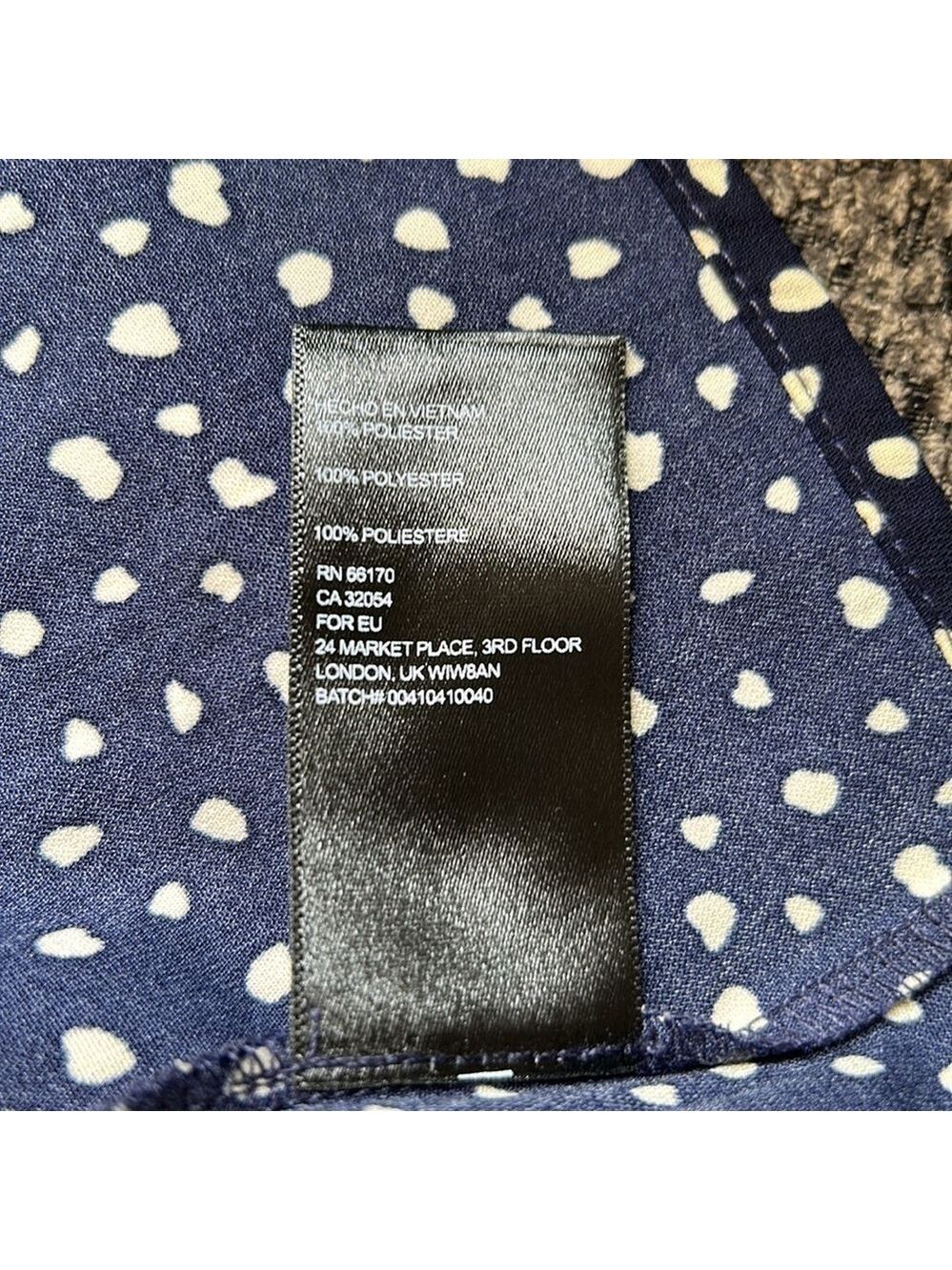 Kimchi Blue navy and white polka dot apron dress size 0 - Picture 10 of 10